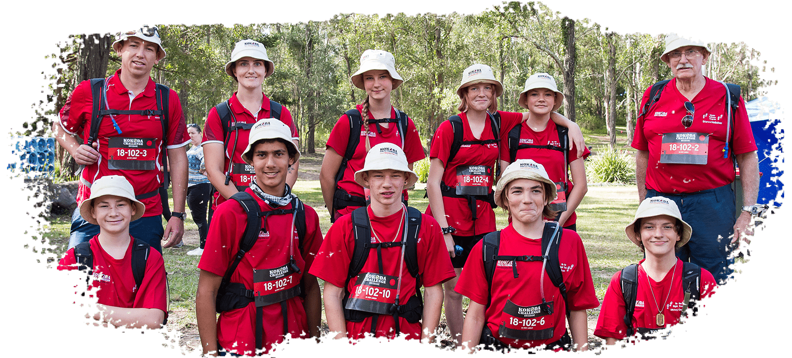 On The Right Track youth program at  the Brisbane Kokoda Challenge start line