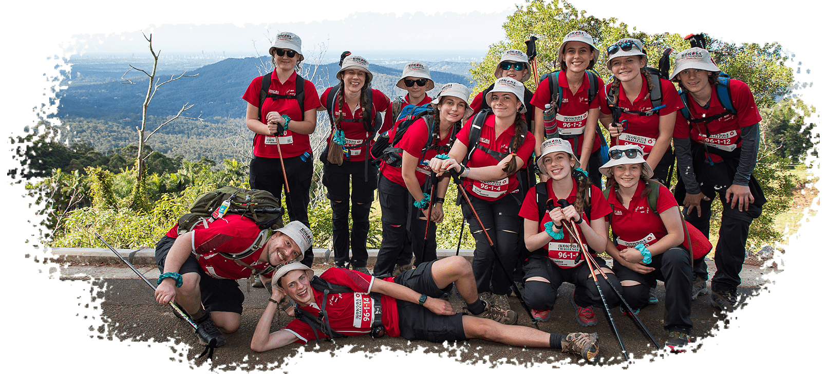 Kids from the Kokoda Challenge Youth Program completing the 96km Kokoda Challenge